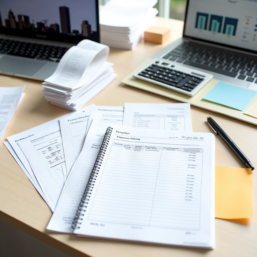 ReimburseFlow editorial workspace with research materials, notebooks, and documentation related to expense management and approval workflows